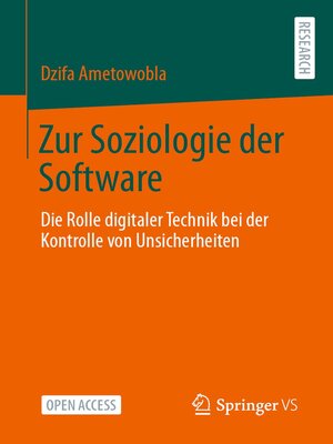 cover image of Zur Soziologie der Software